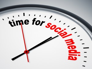 An image of a nice clock with time for social media